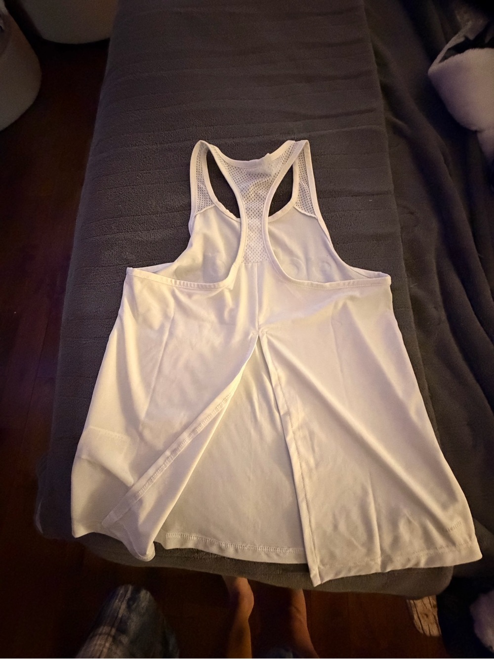 adidas White Mesh Racerback Tank - Picture 4 of 6